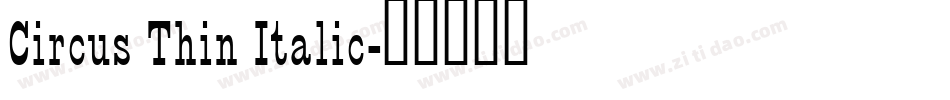 Circus Thin Italic字体转换